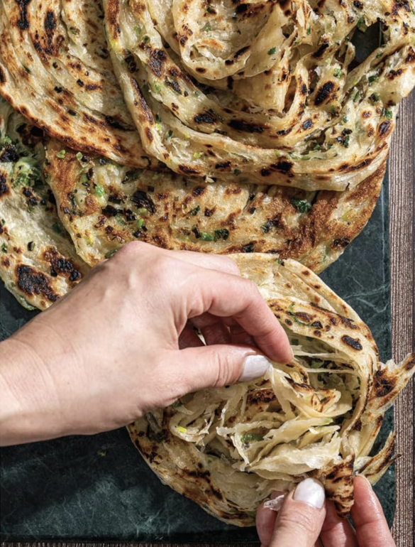 Chinese Scallion Roti Scallion Roti Canai - Pastry with Jenn